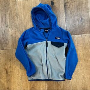 Patagonia Kids Blue and Gray Fleece Hoodie